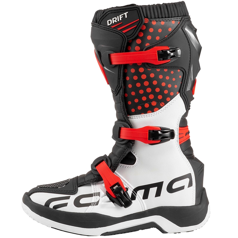 Bottes de moto pour enfants Forma Drift noir-rouge-blanc