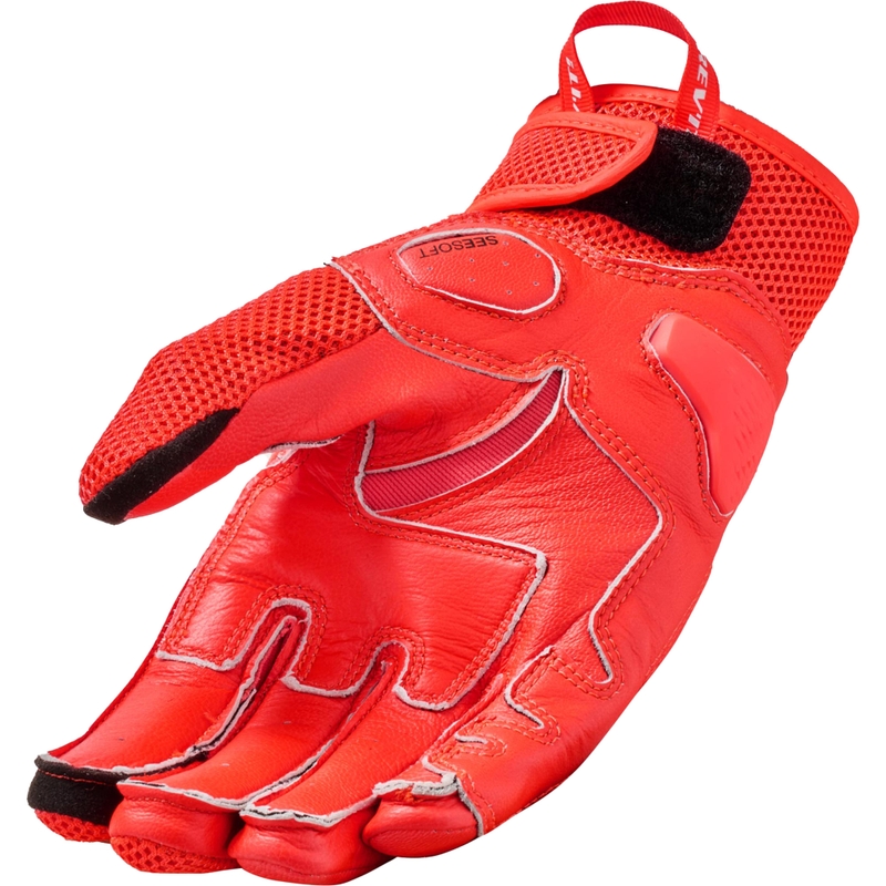 Gants de moto Revit Ritmo fluo rouge-noir
