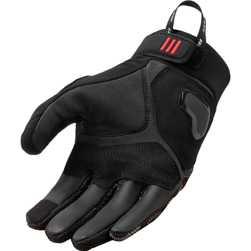 Gants de moto Revit Hyperspeed 3 Noir-Rouge fluo