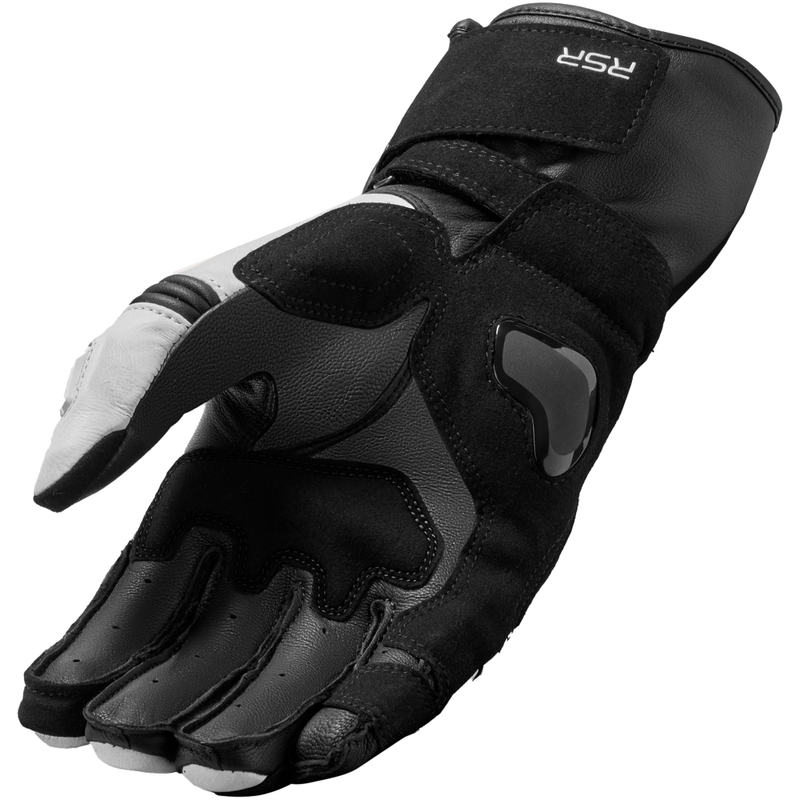 Gants de moto Revit RSR 5 noir et blanc