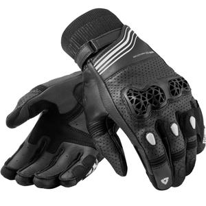 Gants de moto Revit Positron noirs et blancs
