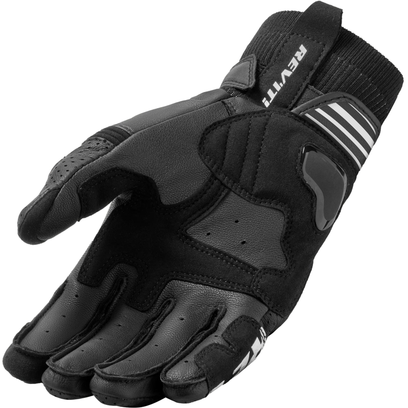 Gants de moto Revit Positron noirs et blancs