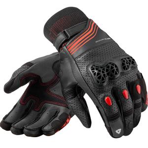 Gants de moto Revit Positron noirs et rouges
