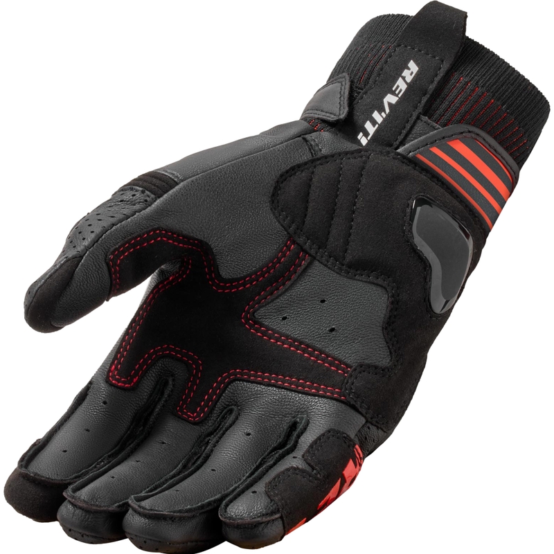 Gants de moto Revit Positron noirs et rouges