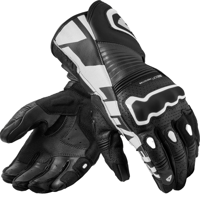Gants de moto Revit Argon 3 noir et blanc