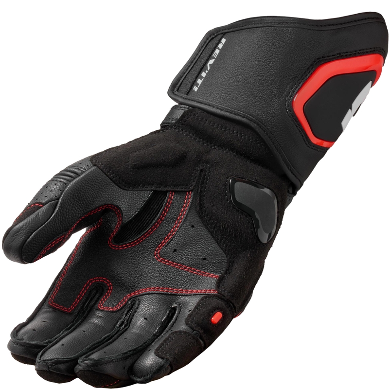 Gants de moto Revit Argon 3 noir-rouge fluo