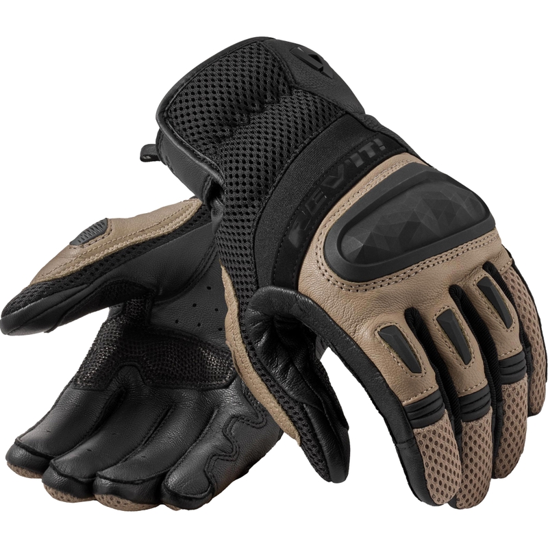 Gants de moto Revit Dirt 4 sable noir