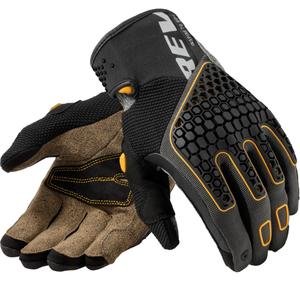 Gants de moto Revit Mangrove 2 Noir-Jaune moutarde