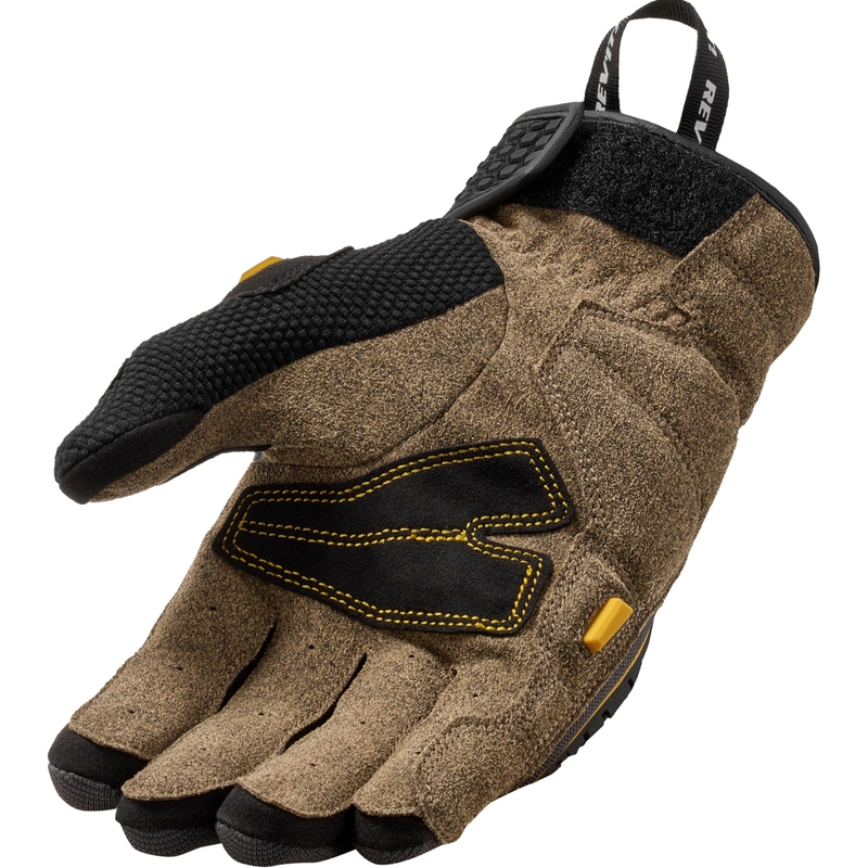 Gants de moto Revit Mangrove 2 Noir-Jaune moutarde