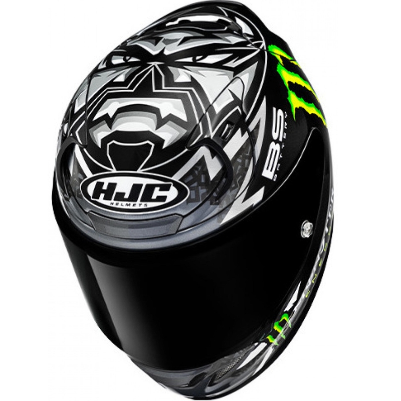 Casque intégral de moto HJC RPHA 12 Quartararo Replica BL MC5 Noir