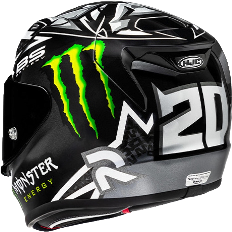 Casque intégral de moto HJC RPHA 12 Quartararo Replica BL MC5 Noir
