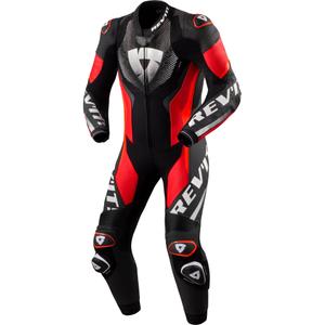 Combinaison de moto Revit One Piece Hyperspeed 3 Noir-Rouge fluo