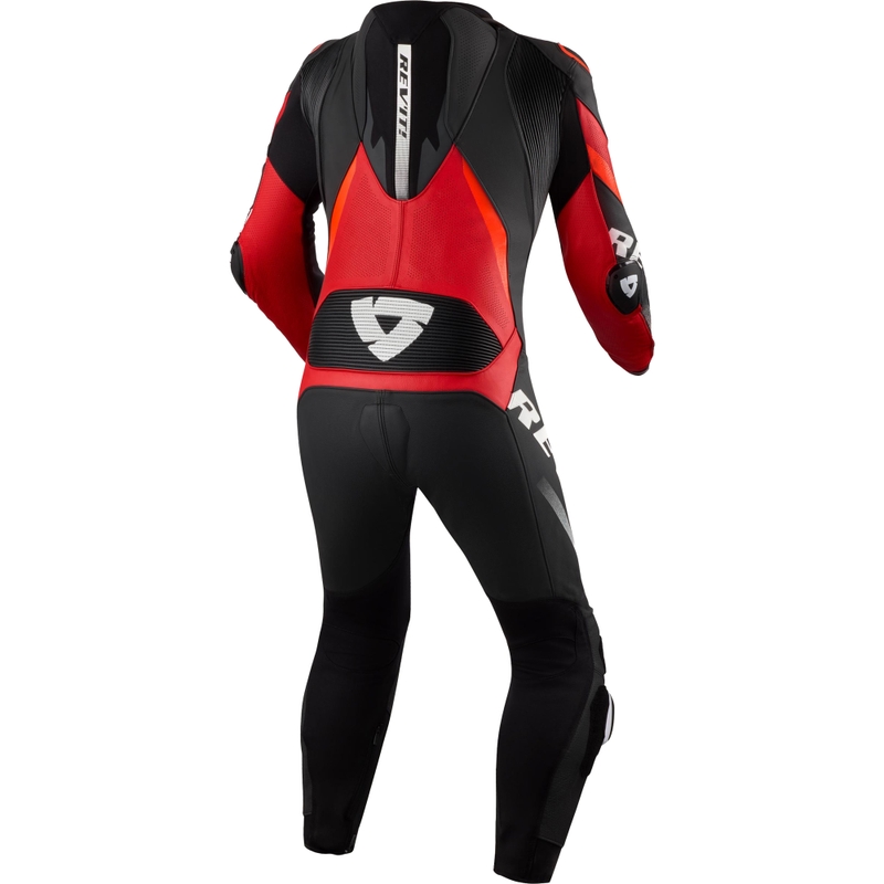 Combinaison de moto Revit One Piece Hyperspeed 3 Noir-Rouge fluo