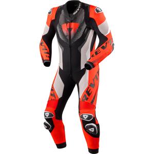 Combinaison de moto Revit One Piece Hyperspeed 3 Gris clair-Rouge fluo