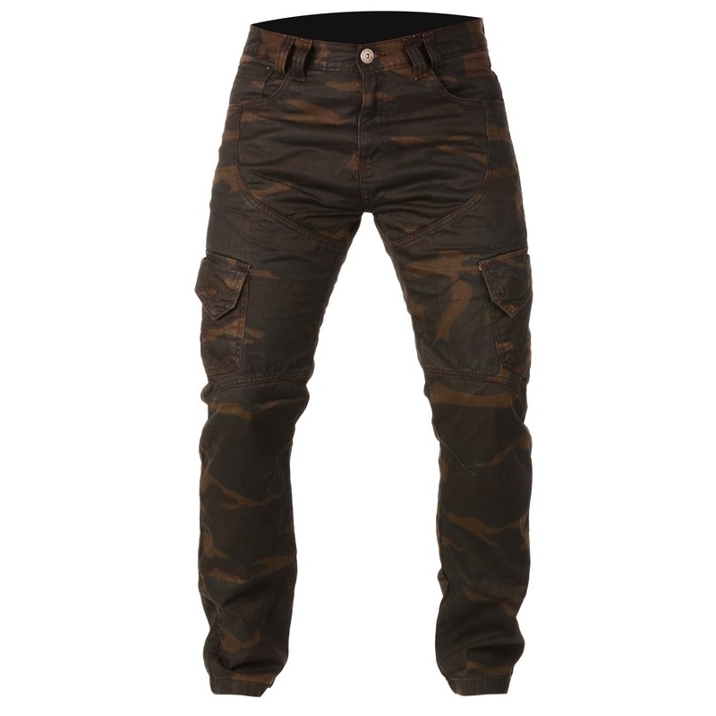 Jeansy na motorku Ayrton Camino hnědé camo výprodej