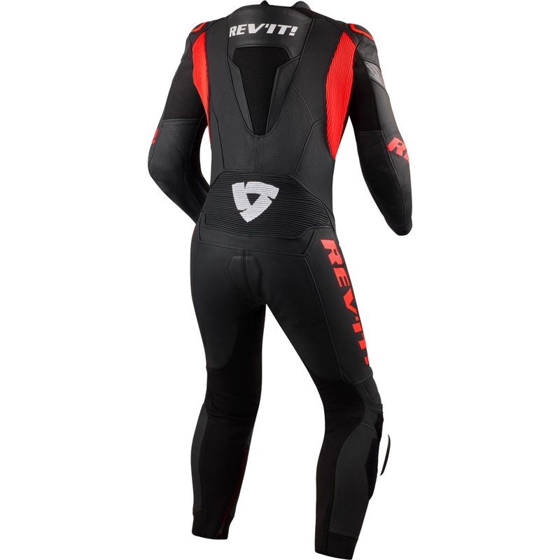 Combinaison de moto Revit Argon 3 noir-rouge fluo