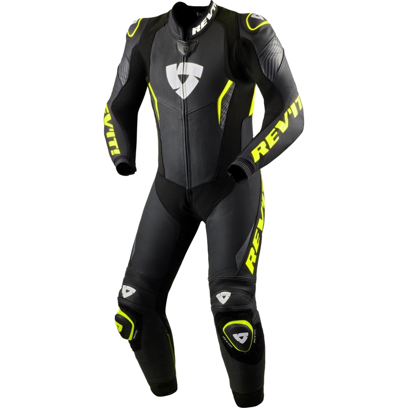 Combinaison de moto Revit Argon 3 noir-jaune fluo