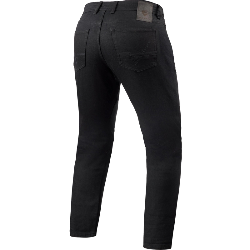 Jean de moto Revit Keegan fuselé extra court noir