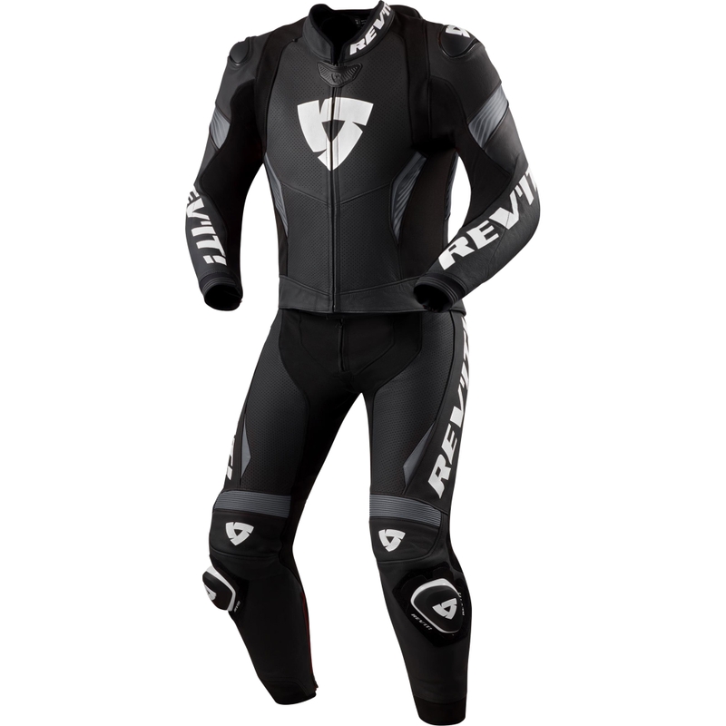 Combinaison de moto deux pièces Revit Argon 3 noir et blanc