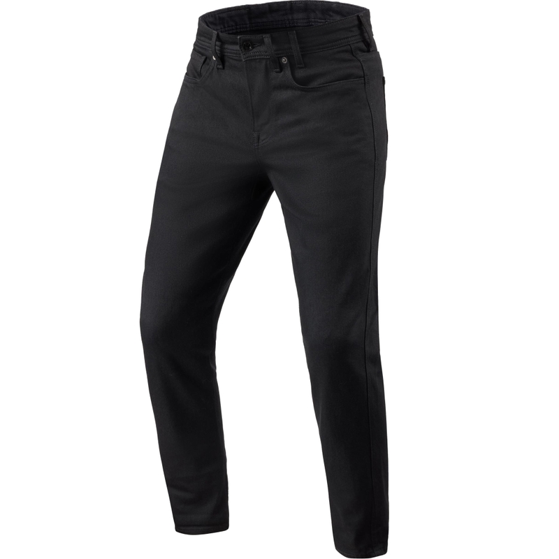 Jean court fuselé Revit Keegan pour moto, noir