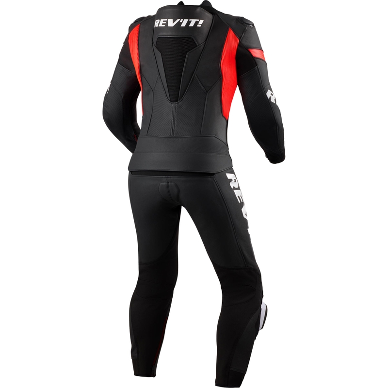 Combinaison de moto deux pièces Revit Argon 3 noir-rouge fluo