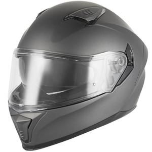 Casque intégral de moto NOX N402, titane mat