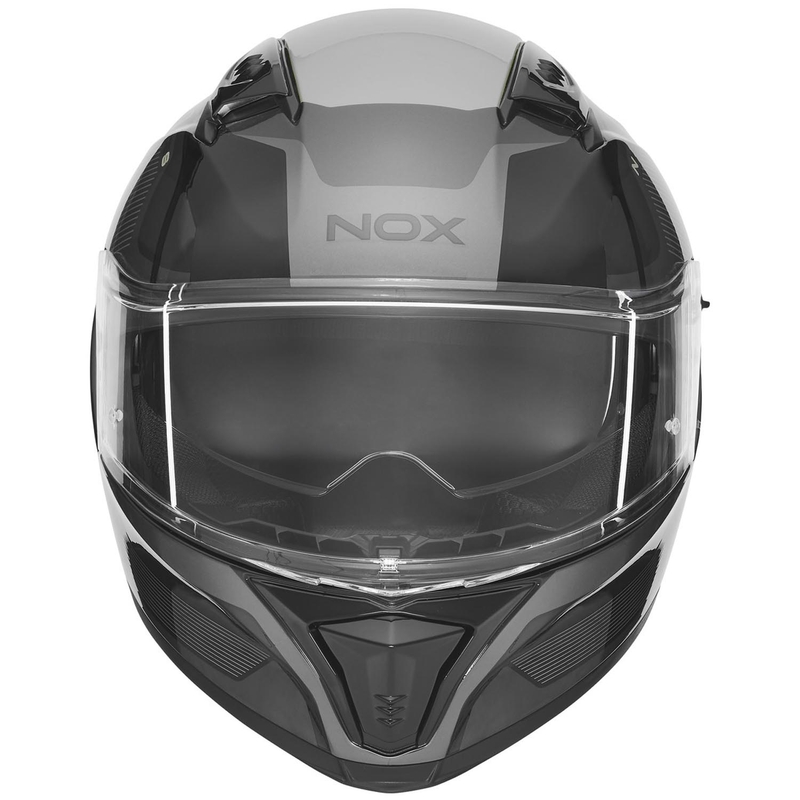 Casque intégral de moto NOX N402 Mentor noir et argent