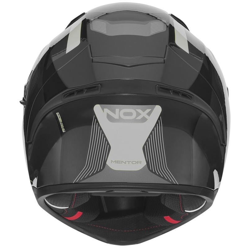 Casque intégral de moto NOX N402 Mentor noir et argent