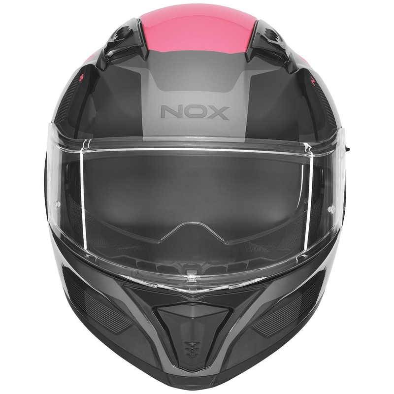 Casque intégral de moto NOX N402 Mentor noir et rose