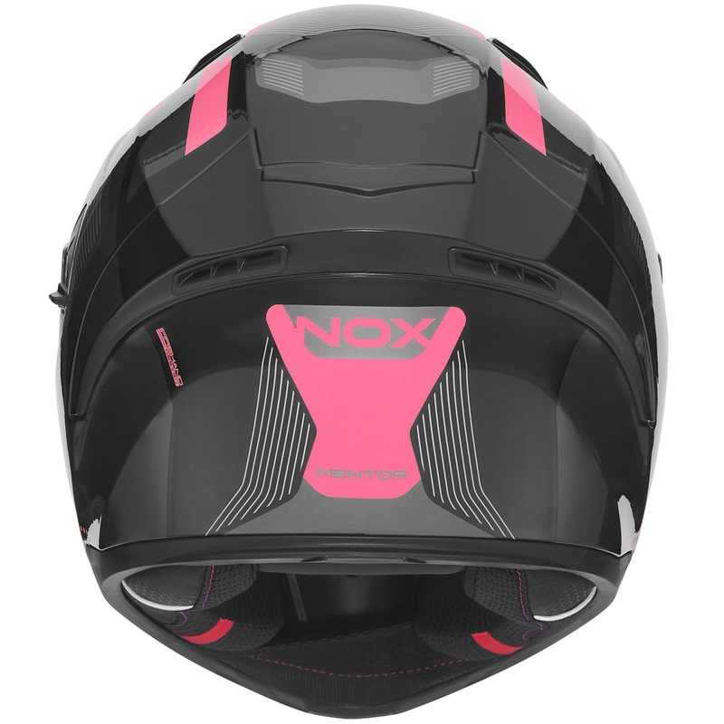 Casque intégral de moto NOX N402 Mentor noir et rose