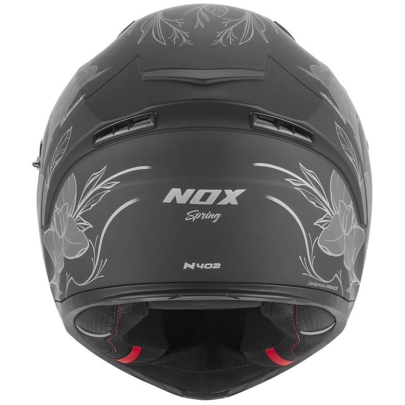 Casque intégral de moto NOX N402 Spring noir mat-argent