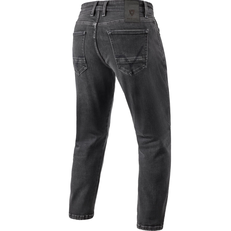 Jean de moto classique fuselé Revit Detroit 3, noir foncé