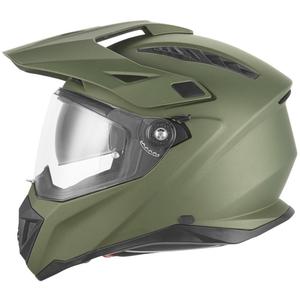 Casque de moto enduro NOX N350 vert kaki