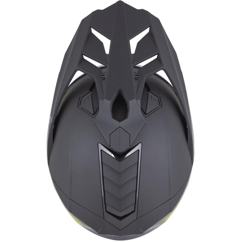 Casque de moto enduro ZED XD1 noir mat-jaune fluo