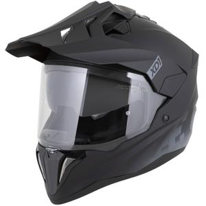 Casque de moto enduro ZED XD1 noir mat-gris foncé