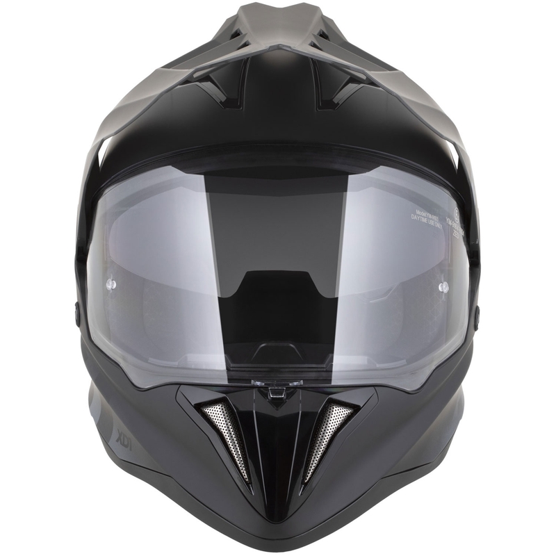 Casque de moto enduro ZED XD1 noir mat-gris foncé