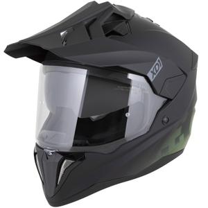 Casque de moto enduro ZED XD1 noir mat-vert foncé