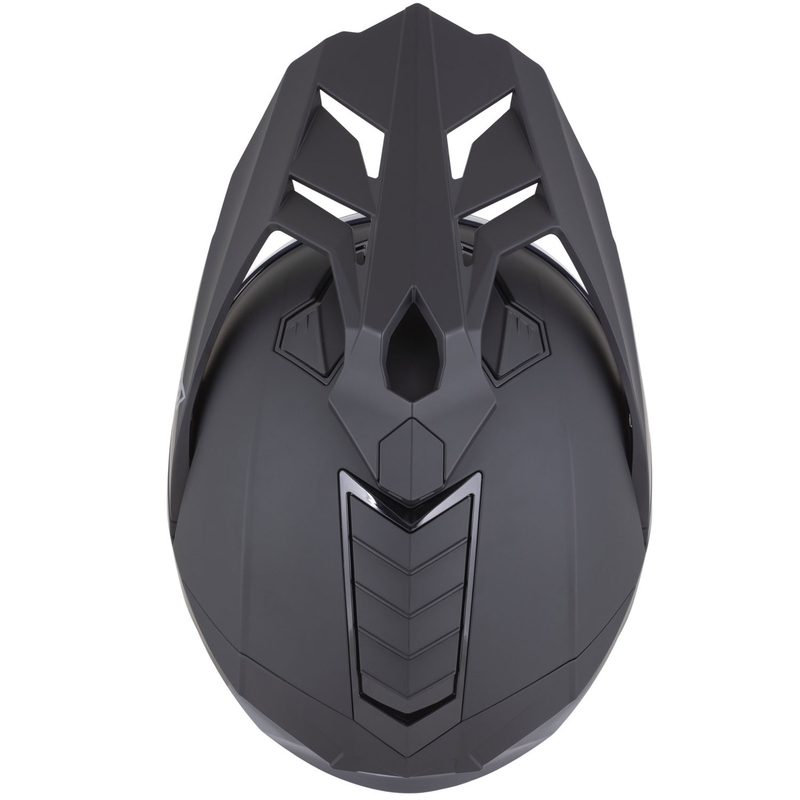 Casque de moto enduro ZED XD1 noir mat-vert foncé