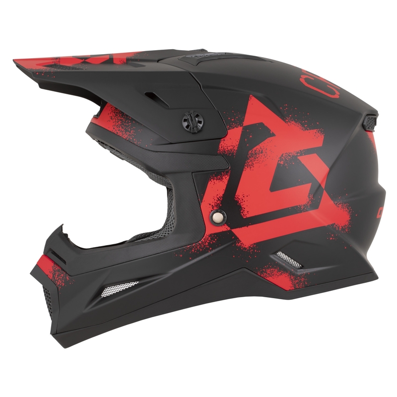 Casque de motocross Cassida Cross Cup 2 Crew noir mat-rouge