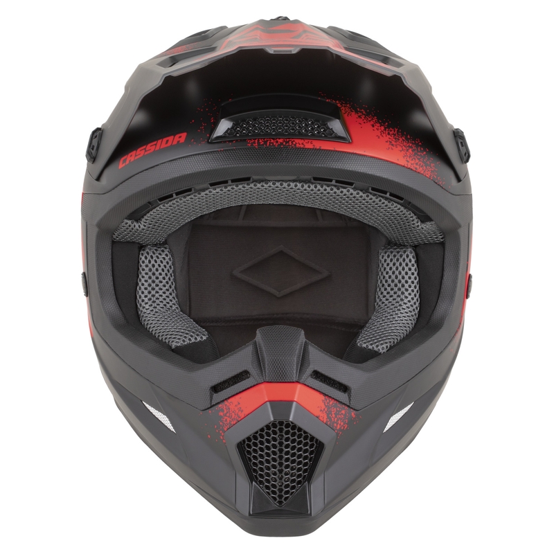 Casque de motocross Cassida Cross Cup 2 Crew noir mat-rouge