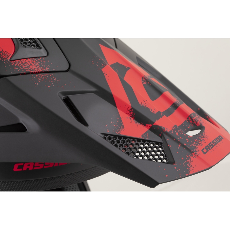 Casque de motocross Cassida Cross Cup 2 Crew noir mat-rouge