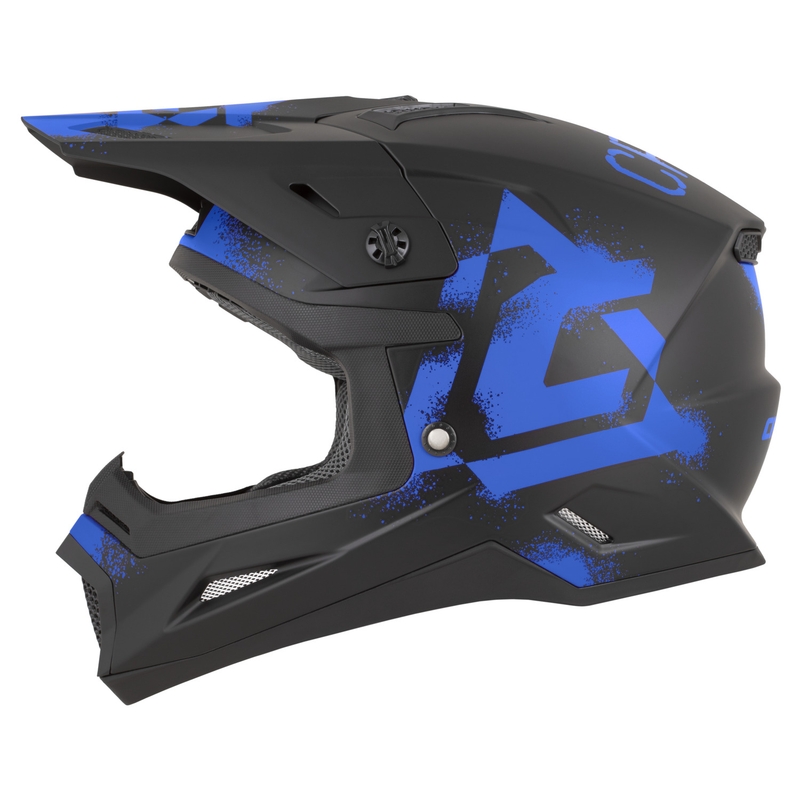 Casque de motocross Cassida Cross Cup 2 Crew noir mat-bleu