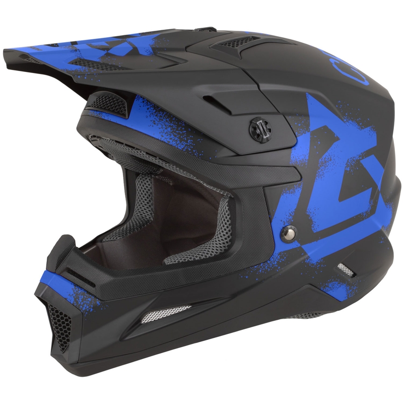 Casque de motocross Cassida Cross Cup 2 Crew noir mat-bleu