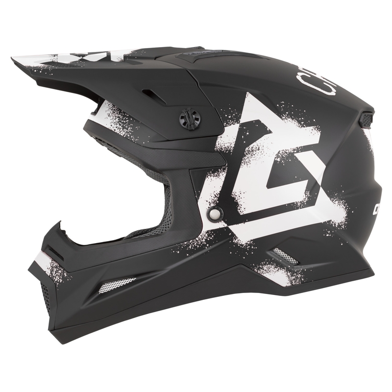 Casque de motocross Cassida Cross Cup 2 Crew noir et blanc mat