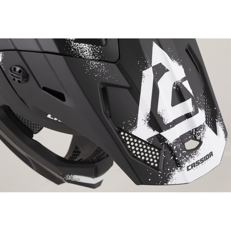 Casque de motocross Cassida Cross Cup 2 Crew noir et blanc mat