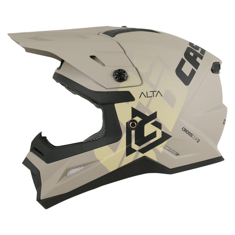 Casque de motocross enfant Cassida Cross Cup 2 Alta Junior gris sable mat