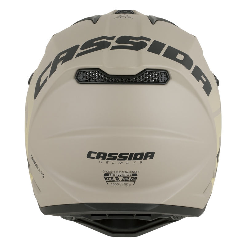 Casque de motocross enfant Cassida Cross Cup 2 Alta Junior gris sable mat