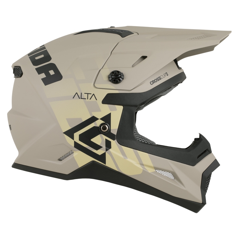 Casque de motocross enfant Cassida Cross Cup 2 Alta Junior gris sable mat