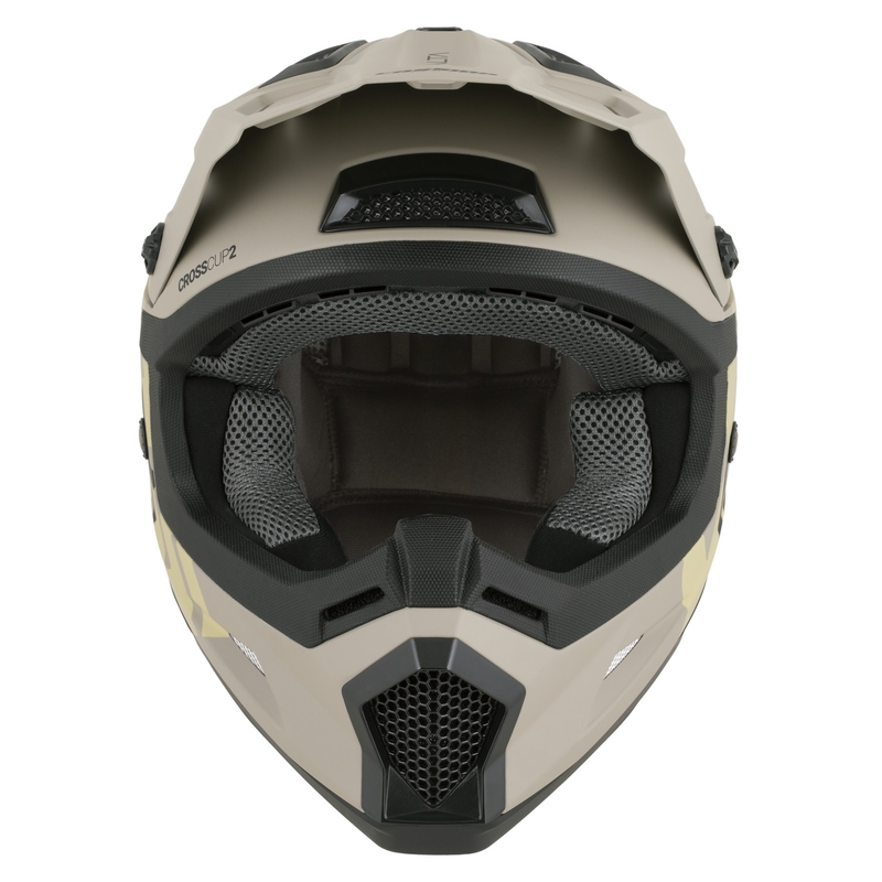Casque de motocross enfant Cassida Cross Cup 2 Alta Junior gris sable mat