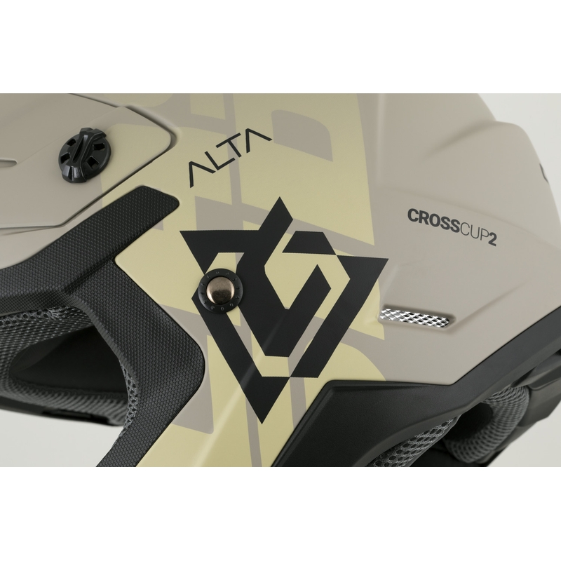 Casque de motocross enfant Cassida Cross Cup 2 Alta Junior gris sable mat